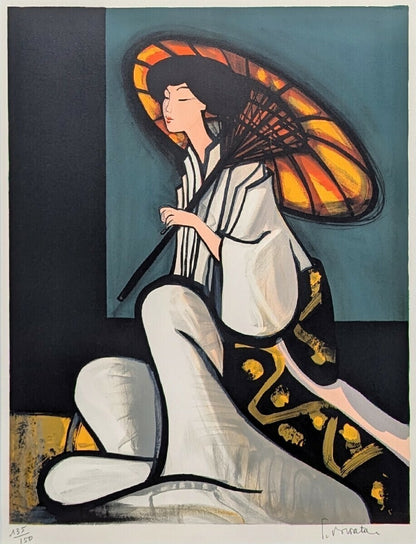 Georges Briata (French) - Woman With Umbrella