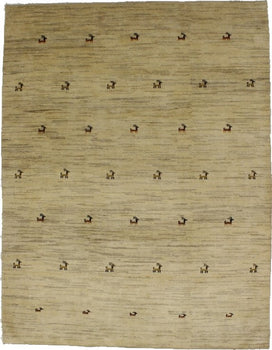 Modern Gabbeh Wool Area Rug Thick Pile Tribal