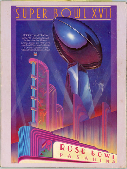 Miami Dolphins Super Bowl Xvii Signed Program (61 Signatures)