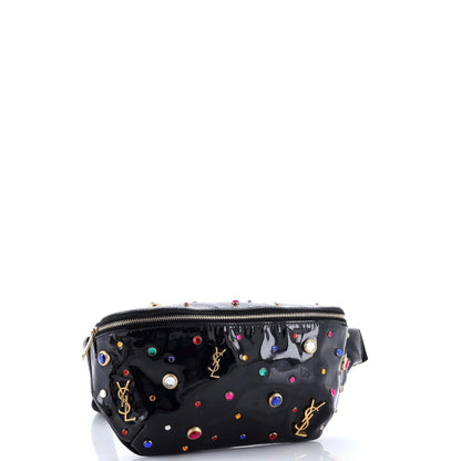 Saint Laurent Classic Monogram Belt Bag Embellished Leather