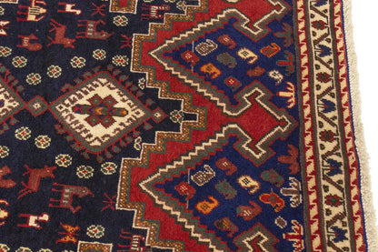Vintage Geometric Design Oriental Rug Farmho