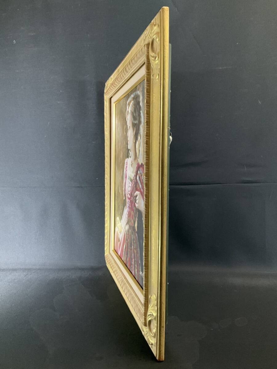 William Cane Original Oil Painting | Baroque Lady Portrait | Large Vintage Frame