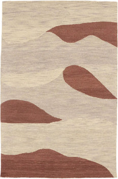 Rare Abstract Style Hand-Tufted Rug Foyer Size