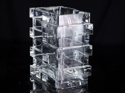 Ultra Rare Baccarat Calandre Vase 48/50 By Georges Chevalier W/Box & Coa