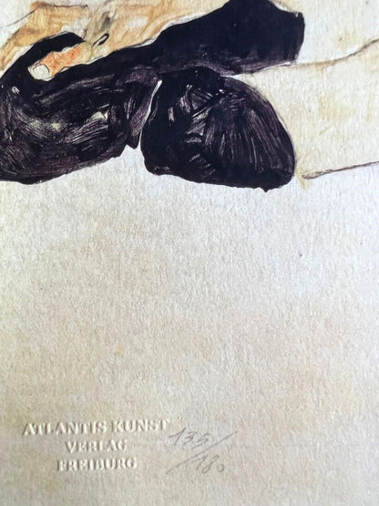 Egon Schiele Lithograph Numbered Coa