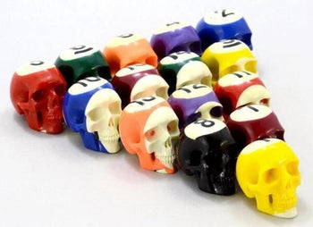 Lee Downey - Skull Sculpture Billiard Balls Rare Custom Made Jewelry Hand Carved