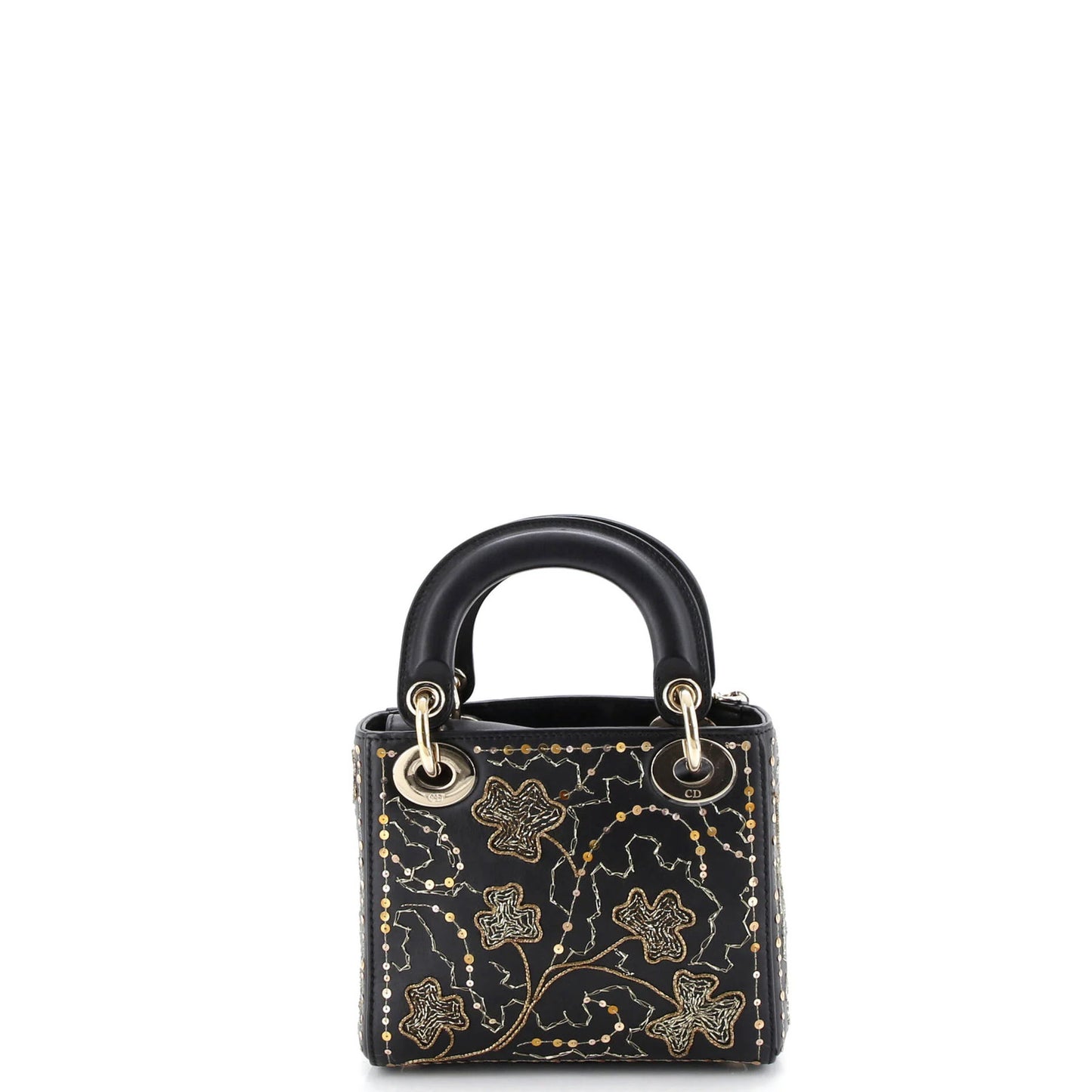 Christian Dior Lady Dior Chain Bag Embroidered Calfskin Mini