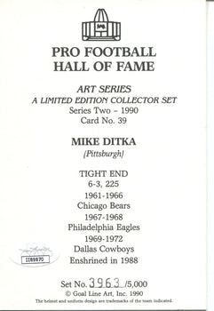 Mike Ditka Autographed 1St Day Cover Envelope