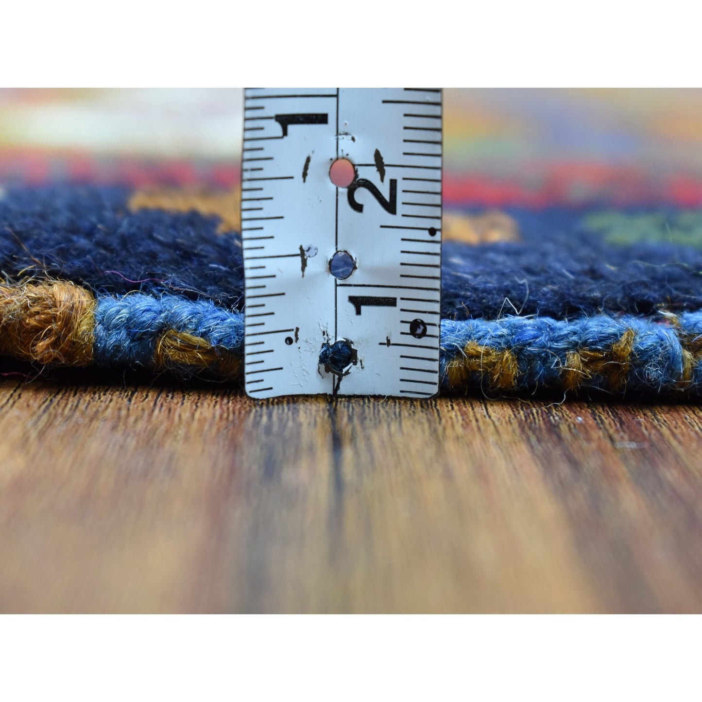 3'3"X4'8" Brown Tribal Design Hand Made Wool Colorful Afghan Village Rug