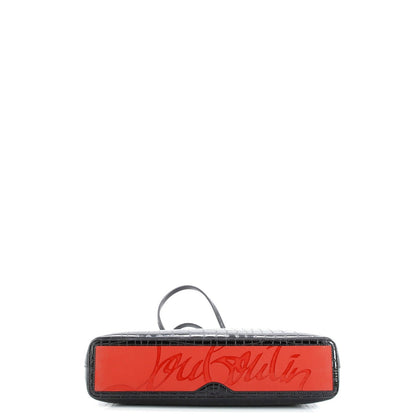 Christian Louboutin Cabata North South Zipped Tote Crocodile Embossed Leather