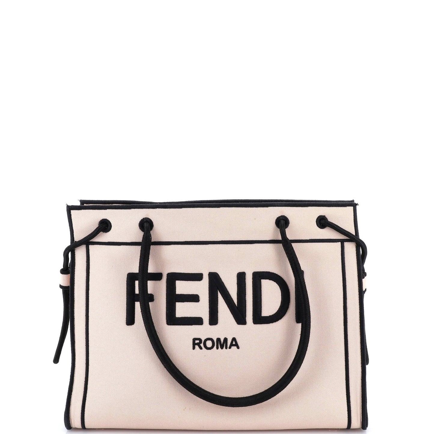 Fendi Roma Shopper Tote Canvas Small