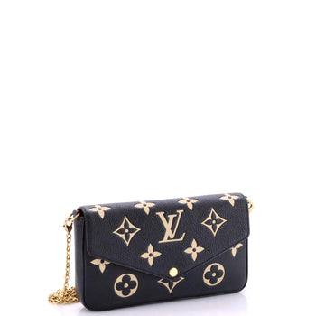 Louis Vuitton Felicie Pochette Bicolor Monogram Empreinte Giant