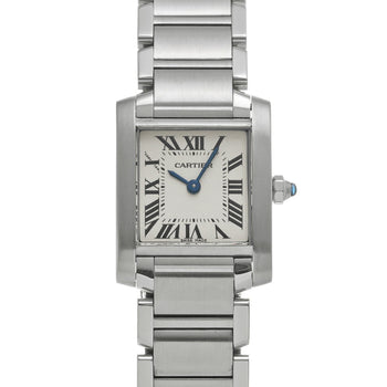 Cartier Tank Franaise Sm W51008Q3 Silver Ladies Used Watch #51495