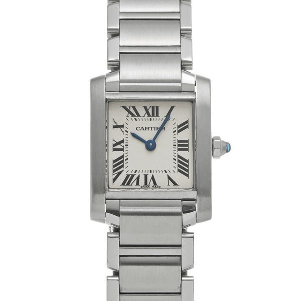 Cartier Tank Franaise Sm W51008Q3 Silver Ladies Used Watch #51495