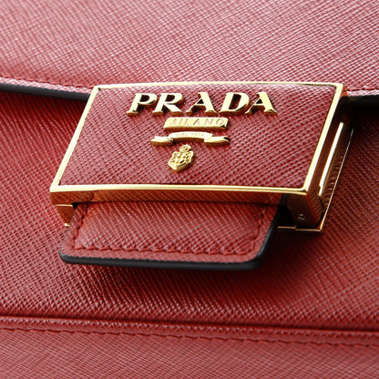 Prada Embleme Flap Bag Saffiano Leather Small