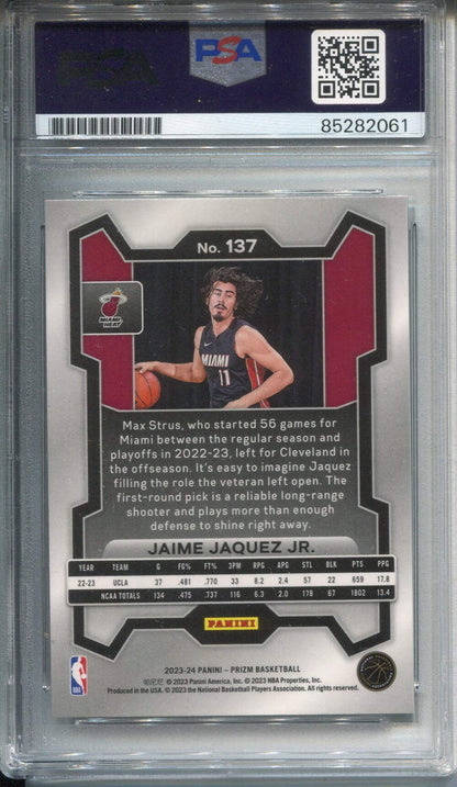 Jaime Jaquez Jr. Autographed Signed 2023-24 Panini Prizm Rookie Card (Psa)