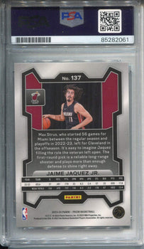 Jaime Jaquez Jr. Autographed Signed 2023-24 Panini Prizm Rookie Card (Psa)