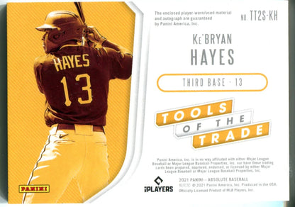 Ke'Bryan Hayes 2021 Panini Absolute Tools Of The Trade Dual Patch/Autographed Ro