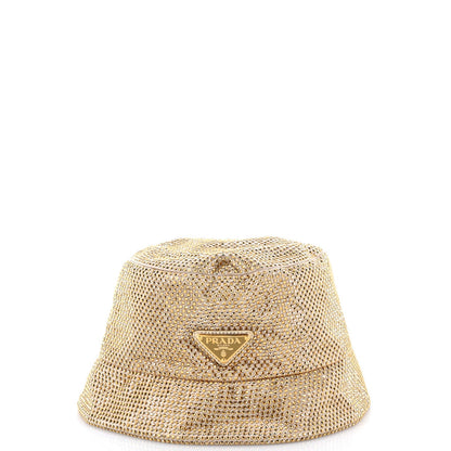 Prada Bucket Hat Crystal Embellished Satin