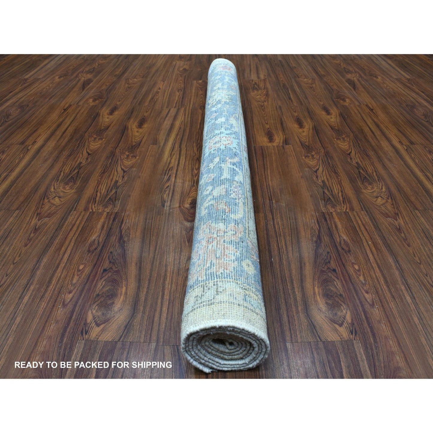 5'10"X9' Taupe Angora Oushak In A Colorful Palette Wool Hand Knotted Rug