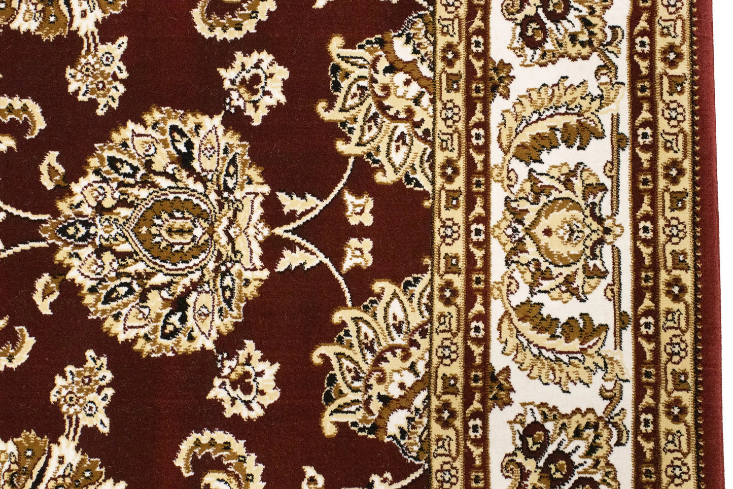 Vintage Style Red Floral Classic Oriental 4X6 Machine-Made Rug Entryway Carpet