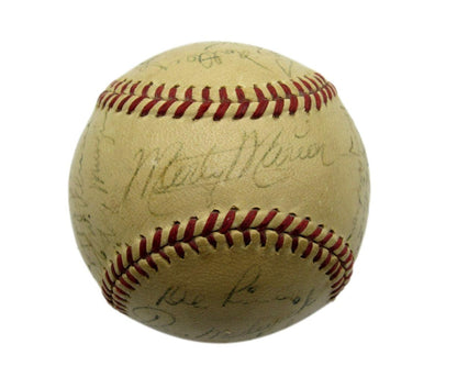 1947 St Louis Cardinals Team Signed Baseball (23) Stan Musial Hof Beckett Bas 14