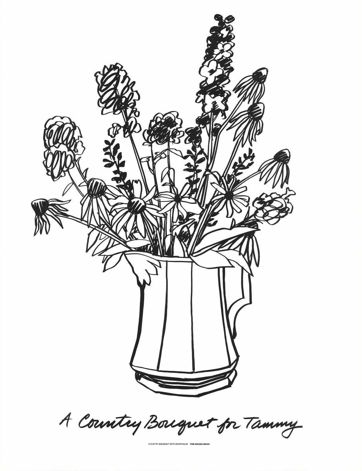 Tom Wesselmann A Country Bouquet For Tammy " Serigraph Pop Art