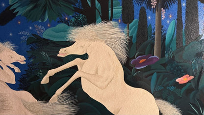 Jos Carlos Ramos "Trio Of Horses" Large Signed Lithograph 75/275 Framed Peru