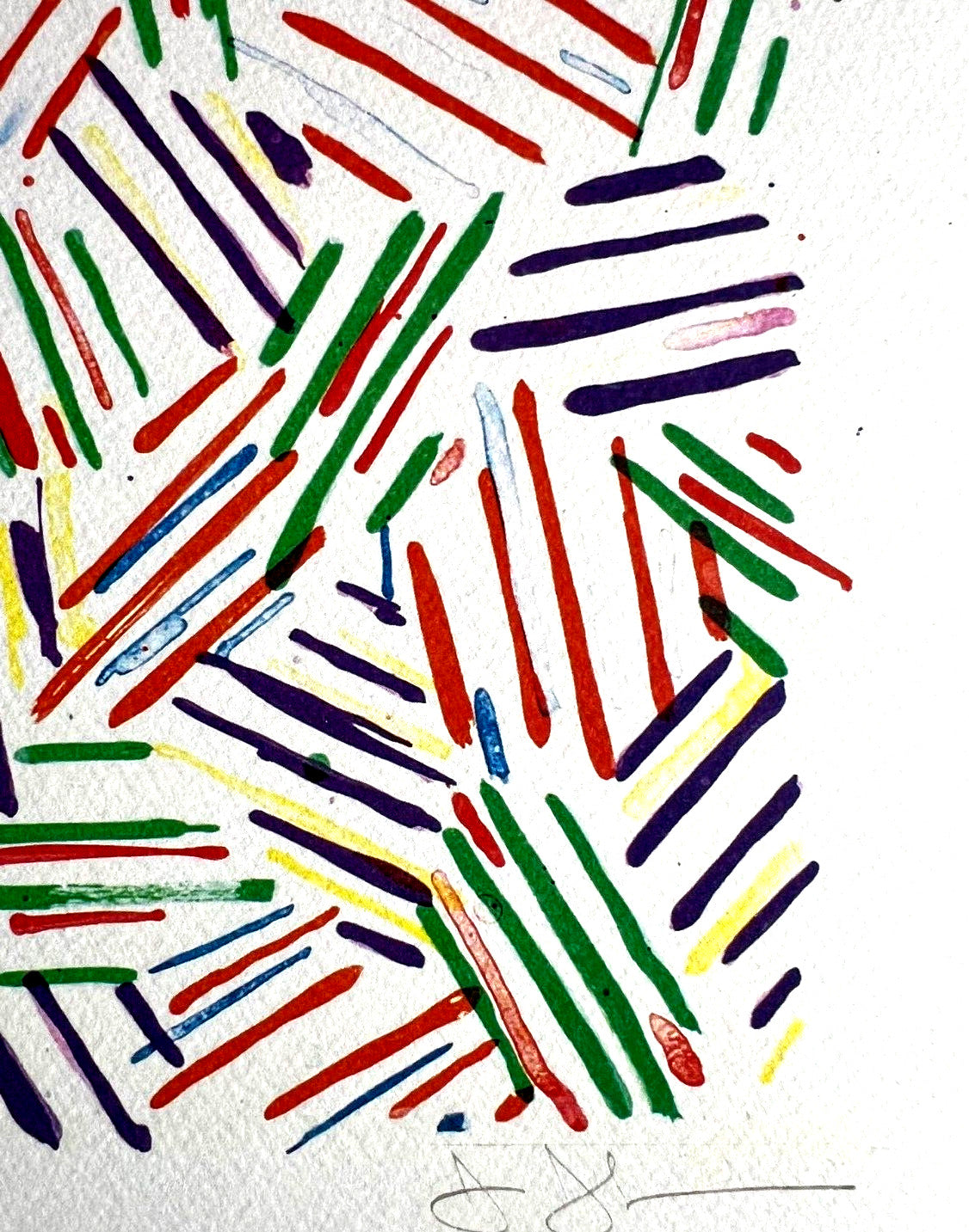 Jasper Johns Lithograph Coa Signed Op Numbered By Hand -180 Ex