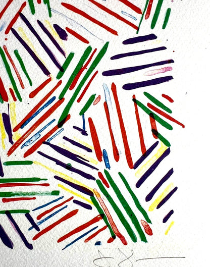 Jasper Johns Lithograph Coa Signed Op Numbered By Hand -180 Ex