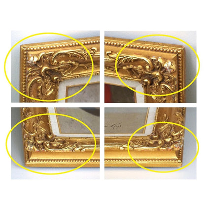 Ren Genis Original Oil Painting Dahlias Signed W/ Back Signature, Still Life