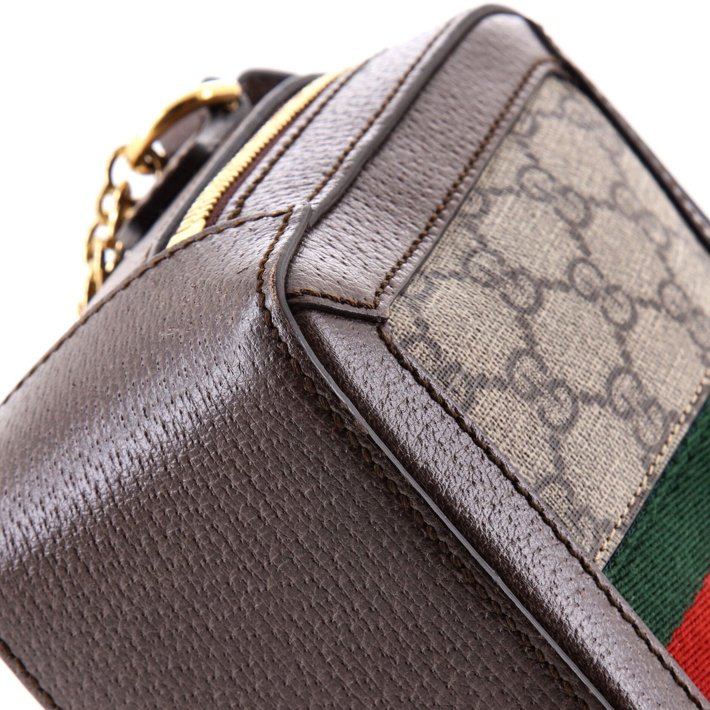 Gucci Ophidia Zip Around Camera Bag Gg Coated Canvas Mini