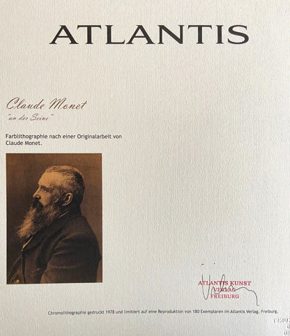 Claude Monet Lithograph Signed Numbered