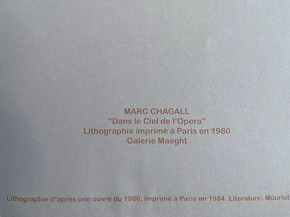 Marc Chagall Lithograph Maeght Published