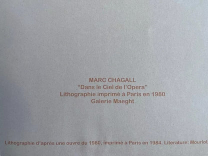 Marc Chagall Lithograph Maeght Published