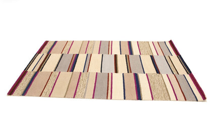 5X8 Ft Modern Hand-Tufted Rug Multicolored