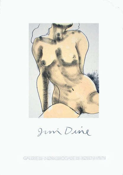 Jim Dine Galerie 33 " Serigraph Pop Art Gray, Yellow Jim Dine