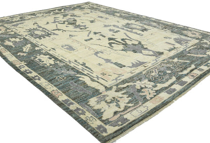 8X10 Ft Oushak Peshawar Oriental Rug Floral