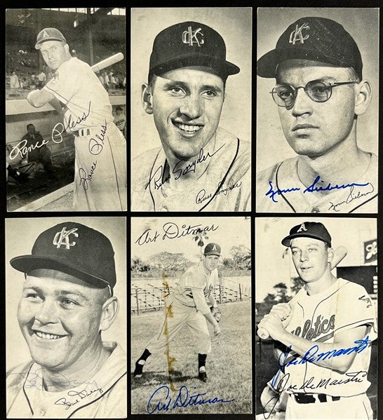 Lot Of (19) 1955-61 Kansas City A'S Signed 3.5X5.5 Team Issued Photos 200514