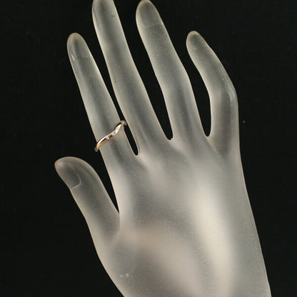 Tiffany&Co. Ring Diamond Curved Band 3P Us4.5 18K 750 Rose Gold