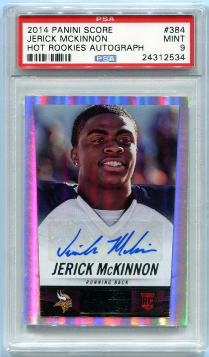 Jerick Mckinnon 2014 Panini Score Hot Rookies Autograph(Psa 9)