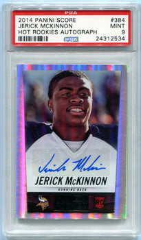 Jerick Mckinnon 2014 Panini Score Hot Rookies Autograph(Psa 9)