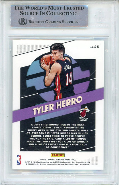 Tyler Herro Autographed 2019-20 Panini Donruss Great X-Pectations Rookie Card #2