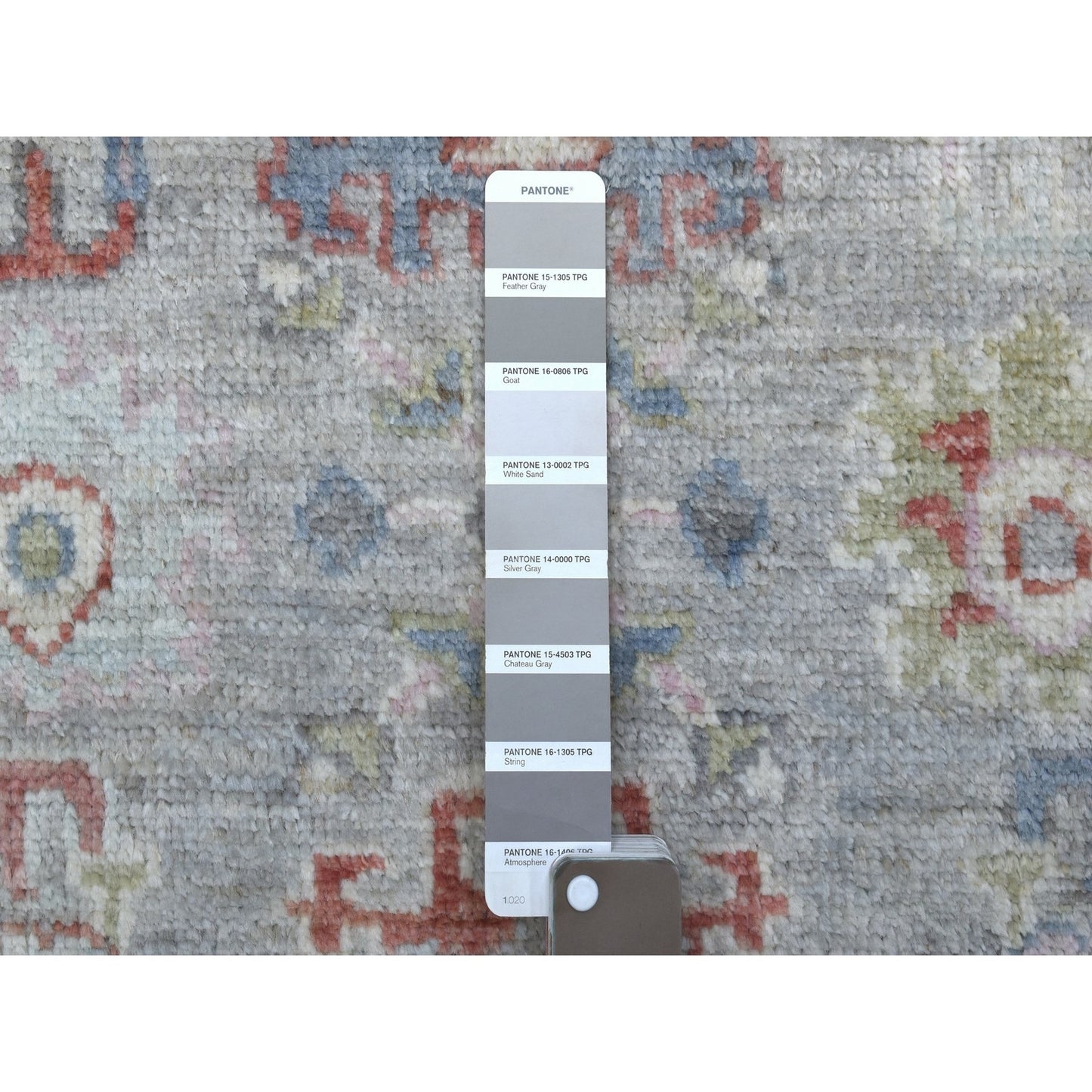 3'2"X10' Angora Oushak Hand Knotted Gray Soft Organic Wool Runner Rug