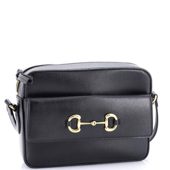 Gucci Horsebit 1955 Flap Pocket Camera Bag Leather Small