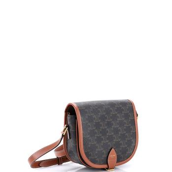 Celine Folco Bag Triomphe Coated Canvas Medium