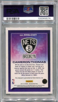 Cameron Thomas Panini Recon Auto #Rrscmt /49 Psa 9