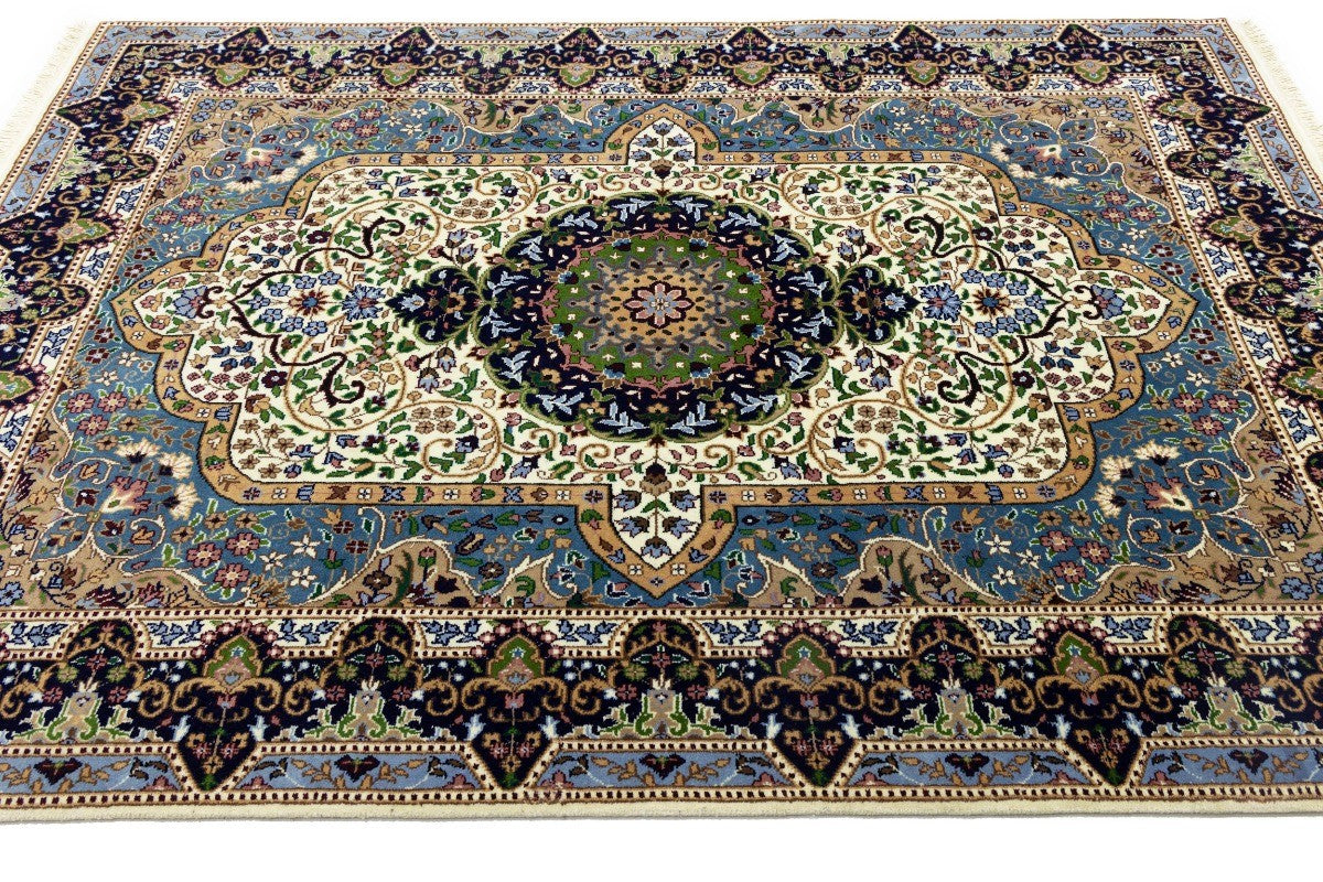 Hand-knotted classic floral medallion rug oriental bedroom carpet