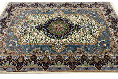 Hand-knotted classic floral medallion rug oriental bedroom carpet