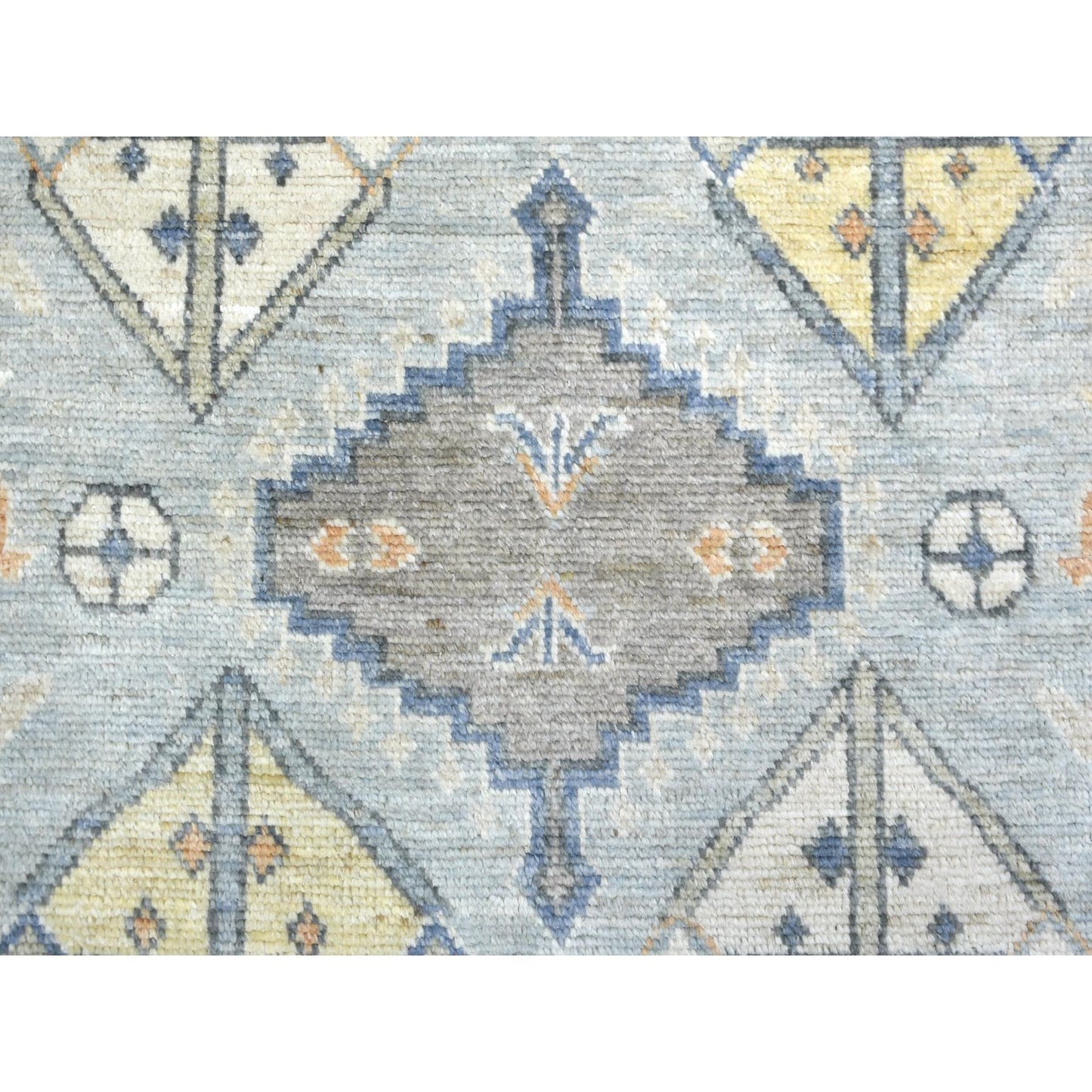 8'X9'10" Gray Anatolian Village Inspired Wool Hand Knotted Rug